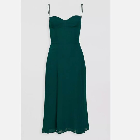 NWT Reformation Juliette Dress - Emerald - Size 6 - Picture 4 of 7